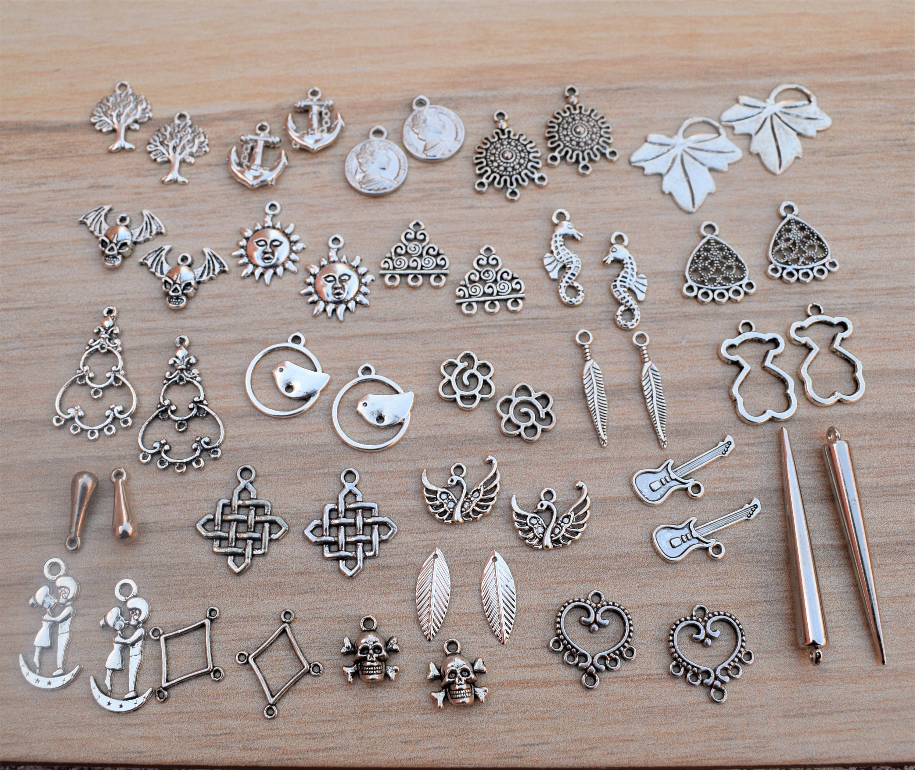50 Wholesale Charms in bulk Tibetan silver charms mix 25 Etsy