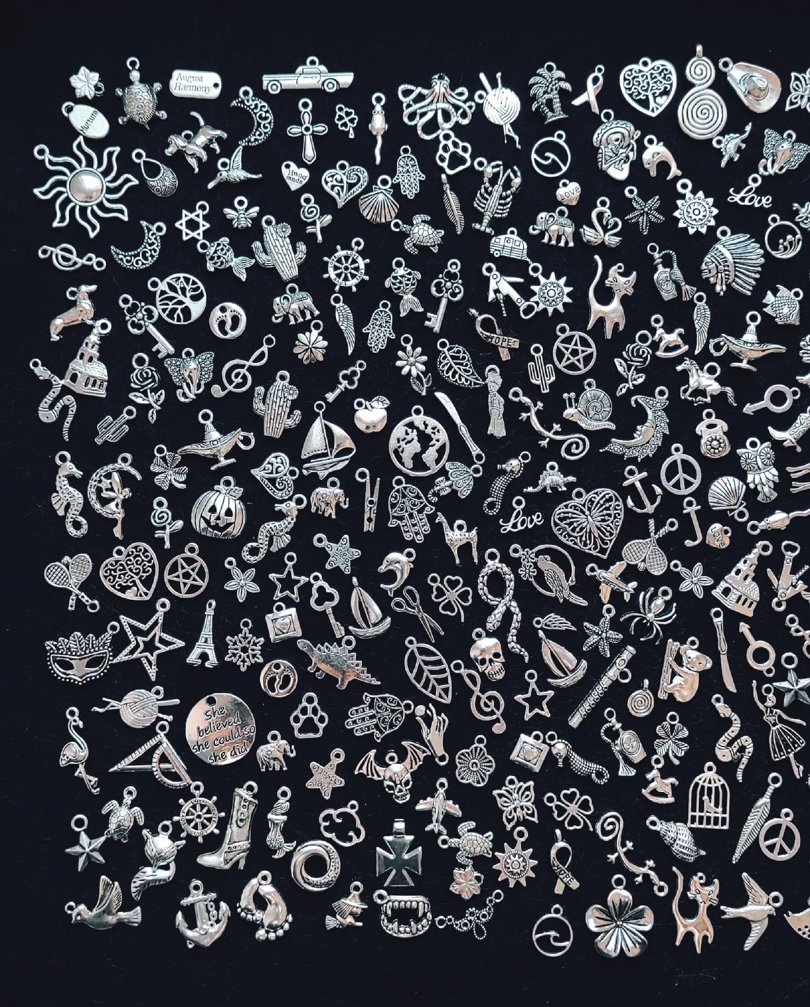 Charms in Bulk, Tibetan Silver Charms, Charms for Jewelry Making