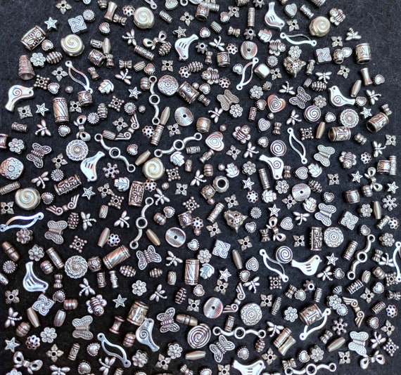 Lot entretoises tibetaines , Séparateur de perle, Perles intercalaires en argent tibétain, Lot perles intercalaires, Connecteur intercalaire