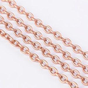 Chaîne à maille forçat 3x2mm, Chaines à mailles, Chaine fine maillon, Chaine 3x2mm, Chaînes pour bracelets et colliers image 9