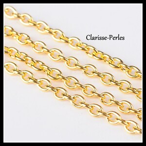 Chaîne à maille forçat 3x2mm, Chaines à mailles, Chaine fine maillon, Chaine 3x2mm, Chaînes pour bracelets et colliers image 5