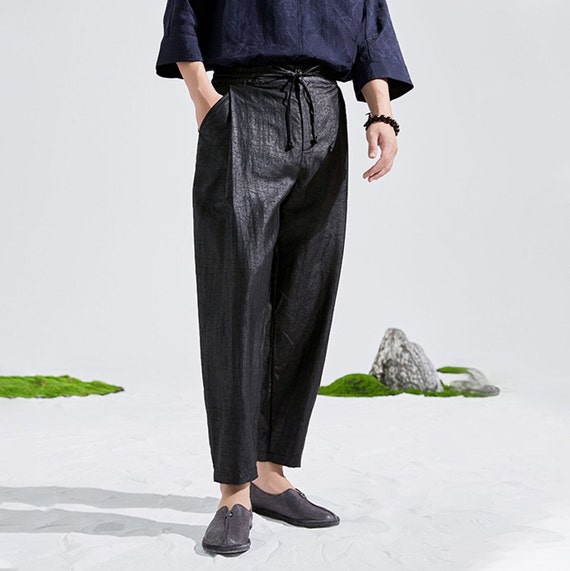 Round neckline linen loose dress J054 Round neckline linen loose dress J054