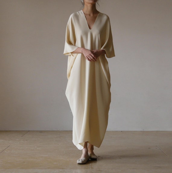 chinese dress ladies pleated Loose Fit Long one-piece dress gown – Elegant Fashion Styles