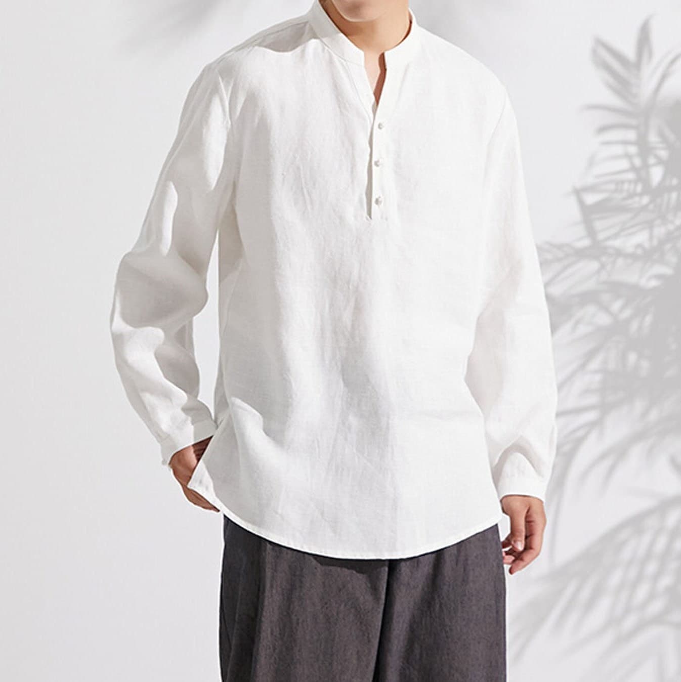 WIRROW -Linen Regular Collar Shirt- | twelve blog