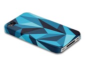 iPhone 5 Case, iPhone 4 Case, iPhone 5S Case, iPhone 4S Case - Blue Geometric Triangles
