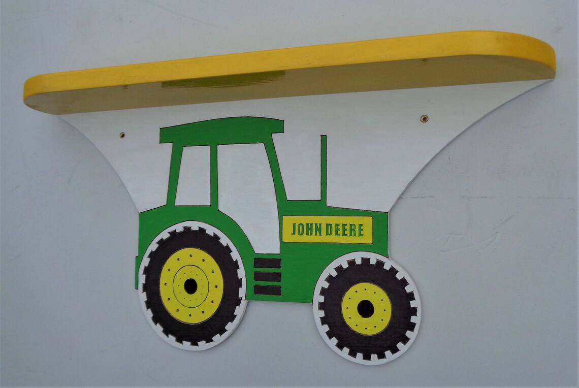 John Deere Tractor Wall Shelf Hand Made in USA FREE SHIPPING Etsy