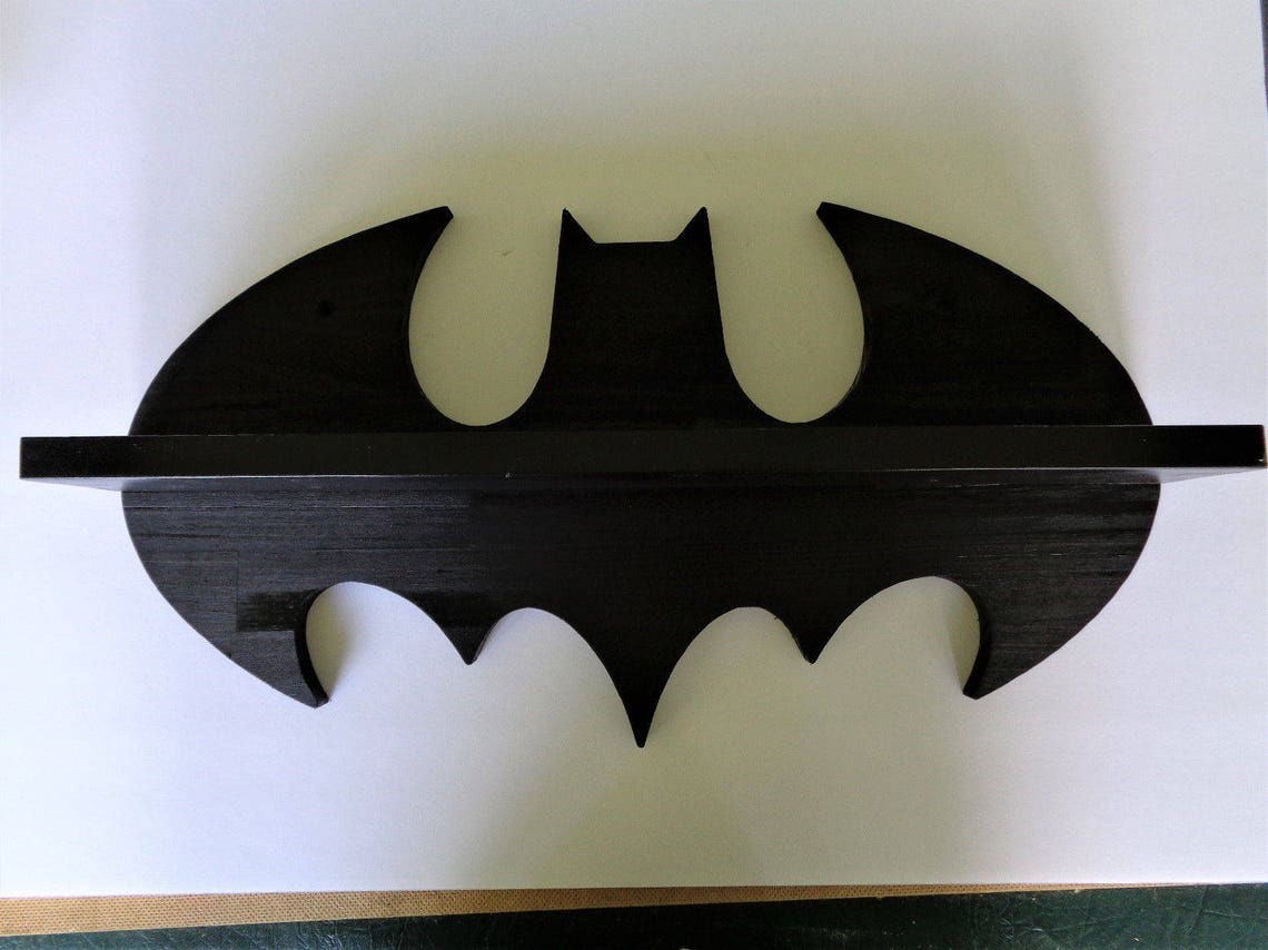 Batman Wood Wall Shelf Super Hero Hand Made USA FREE SHIPPING Etsy