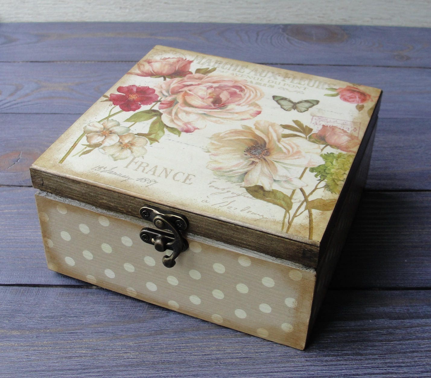 Wooden tea box Tea storage box Tea bag box Tea bag storage Tea Etsy