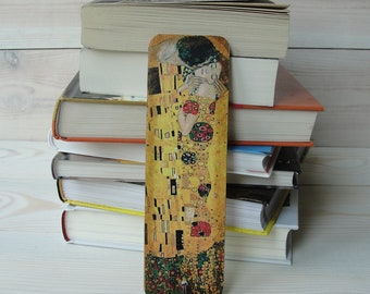 Marcapáginas con "El Beso" de Gustav Klimt