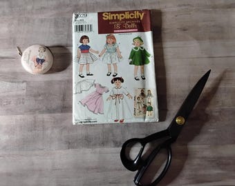 Simplicity 3929 vintage 1952 remake 18" doll pattern
