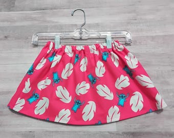 Disney inspired Lilo print with stitch handmade girl's skirt handmade