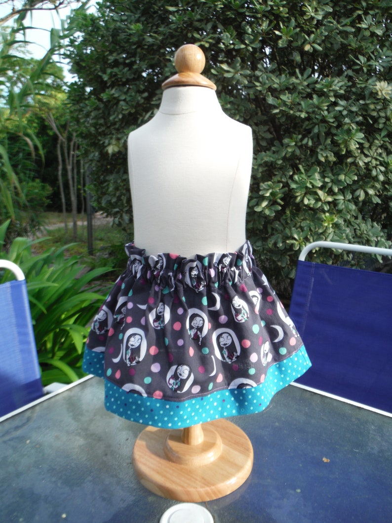 Sally Disney inspired girls skirt handmade paper bag waist skirt image 1
