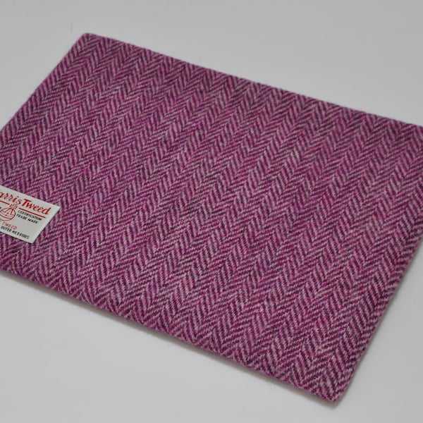 HARRIS TWEED case for old 12" MacBook - Ready Made/Ready ship in Pink Herringbone