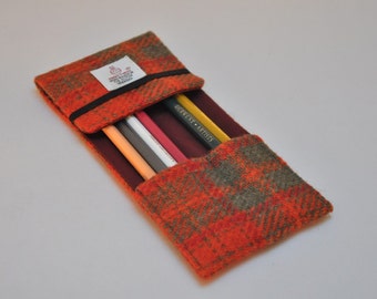 HARRIS TWEED Artist Pen case / Pen Pouch