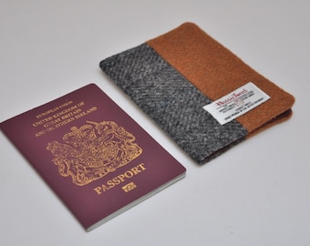 HARRIS TWEED Passport Cover - Color block