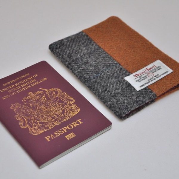 HARRIS TWEED Passport Cover - Color block