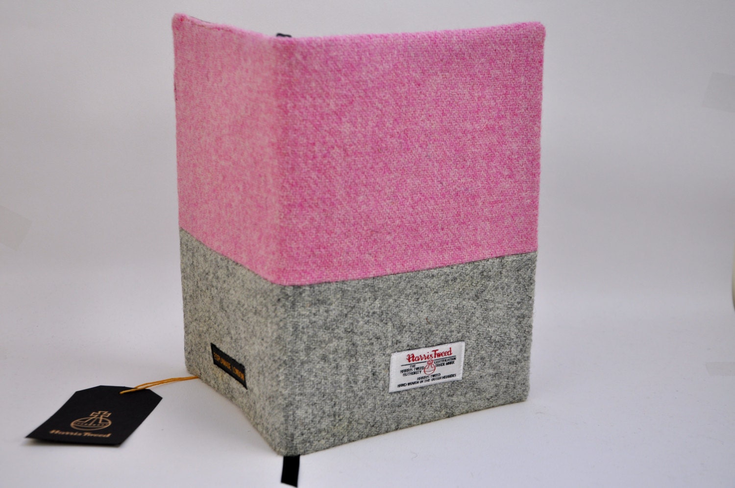 HARRIS TWEED fabric Notebook cover Horizontal Color Block Etsy
