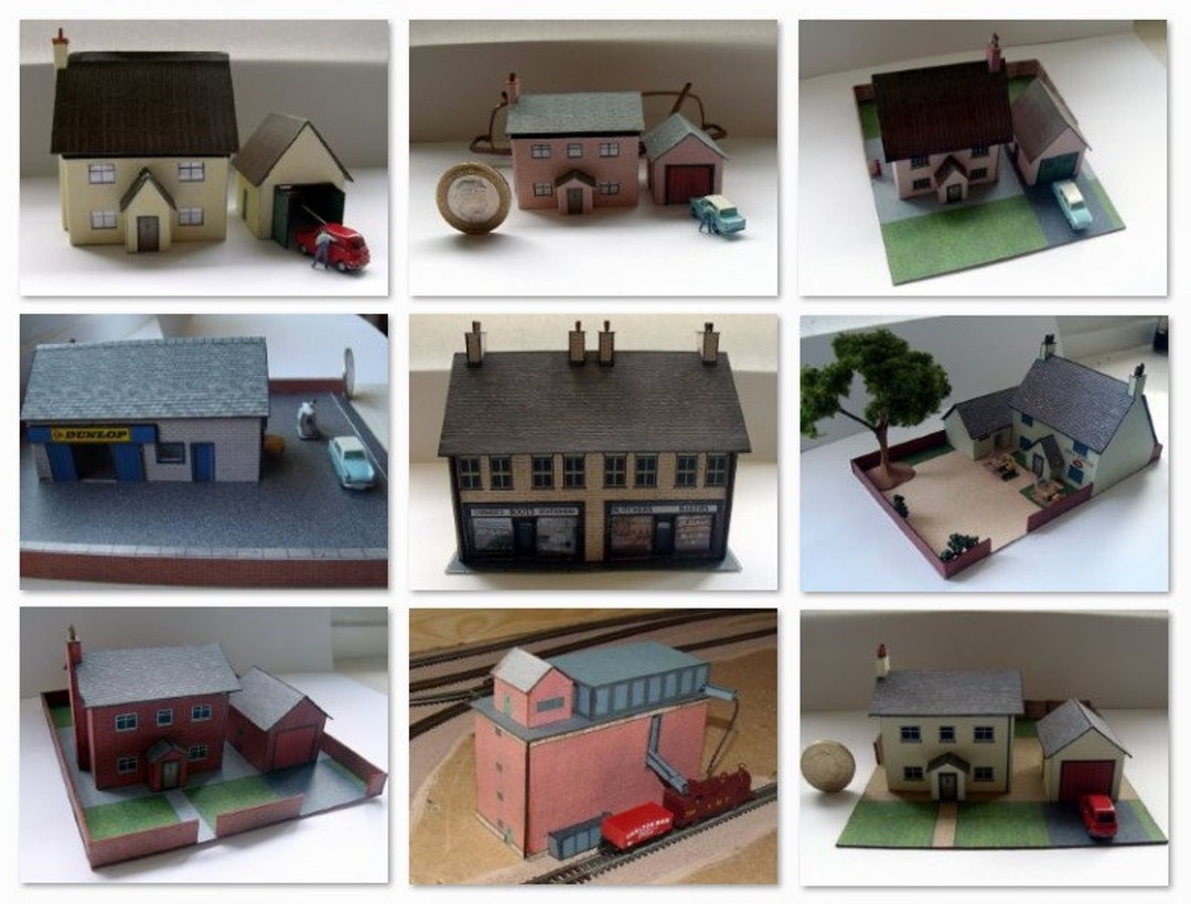 N gauge sales card buildings