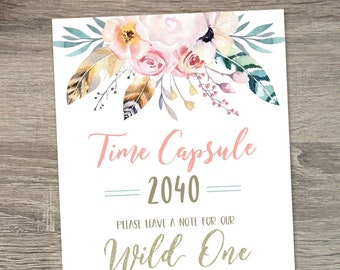 Wild One Birthday Girl  |  Wild One First Birthday Invitation  |  Wild One Time Capsule  |  Wild One 1st Birthday Invite