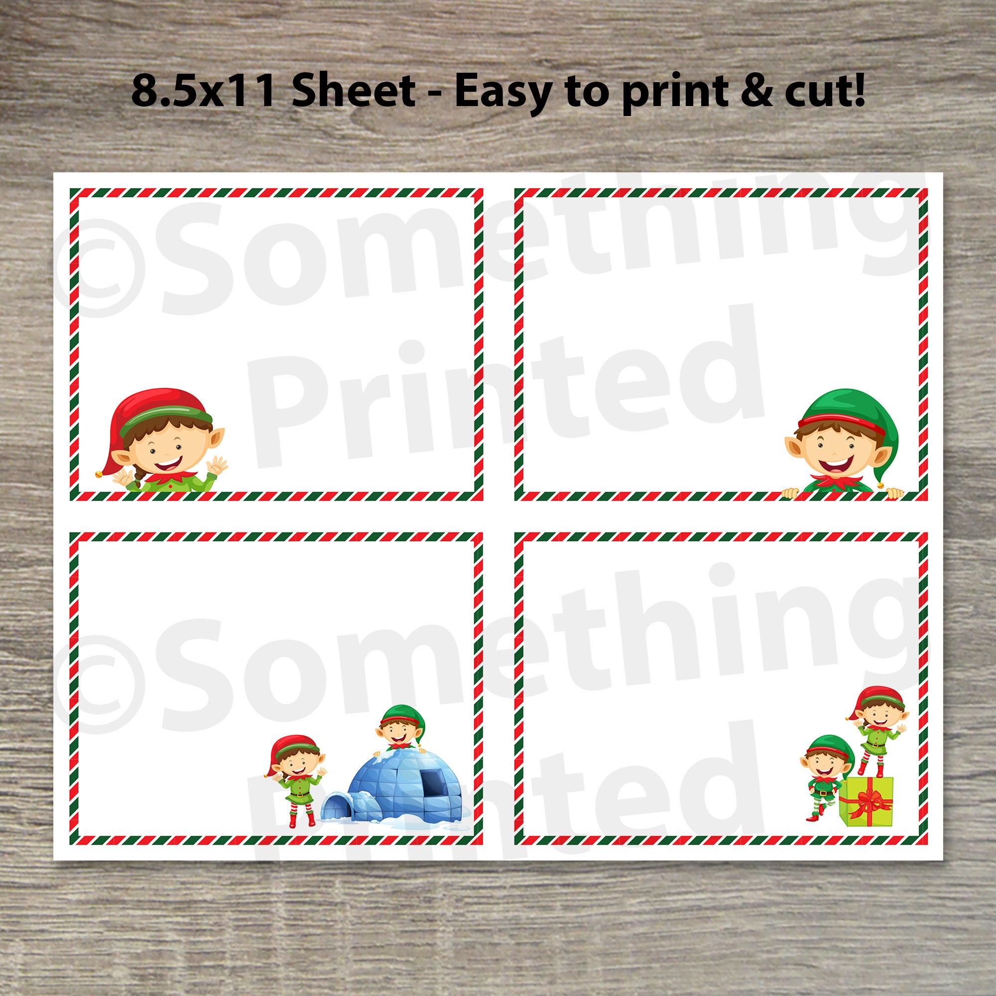 Printable Elf Notes | Elf Cards | Letter to Santa - Etsy
