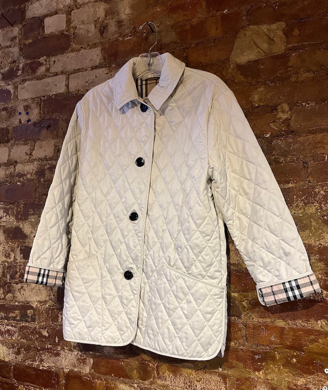 Burberry Quilted Jacket Etsy