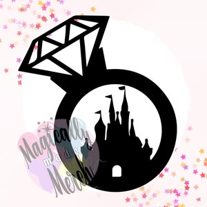 Engagement Ring Castle WDW Honeymoon Inspired SVG - Great for Cricut!