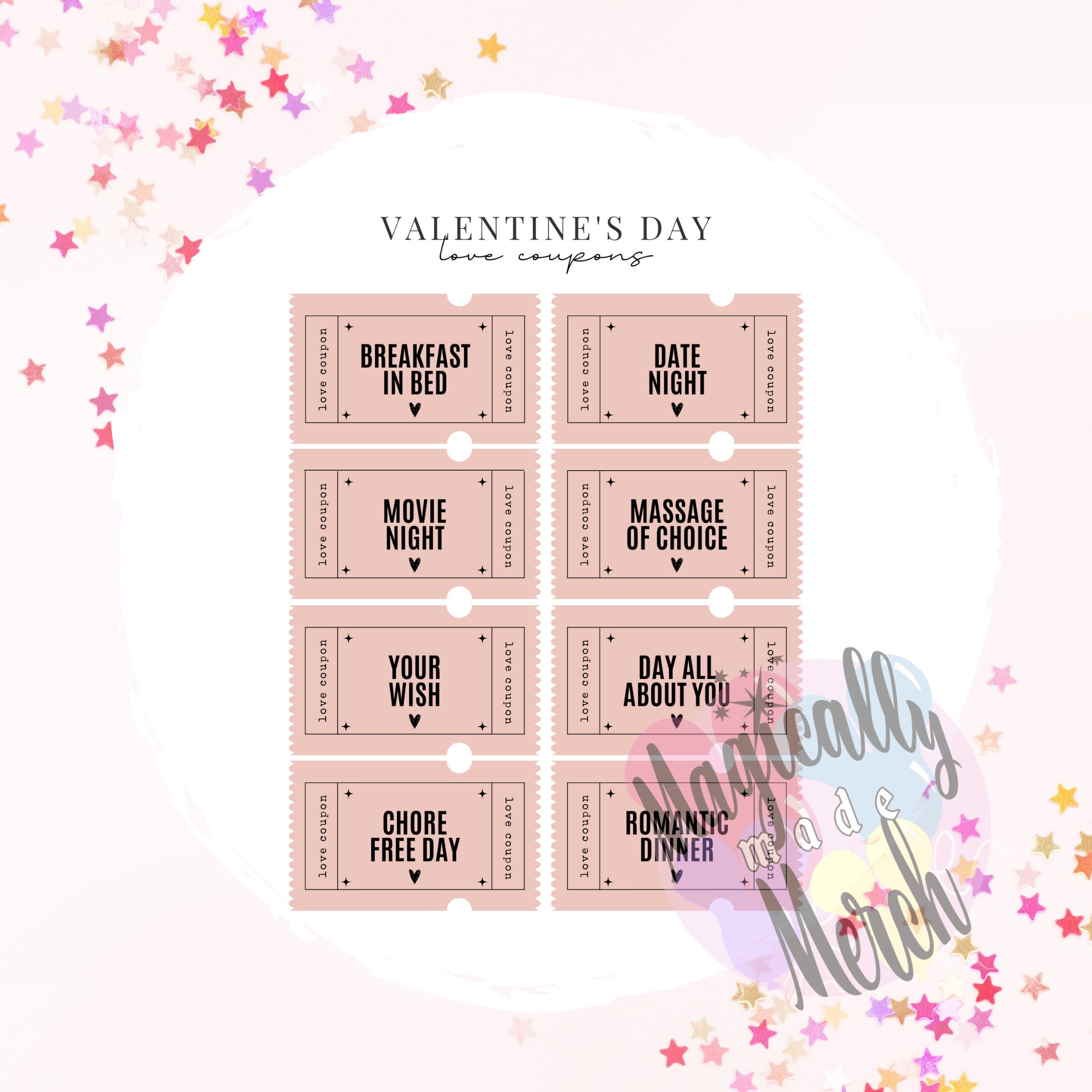 Valentine's Day Coupons - Print and Cut great for Cricut
