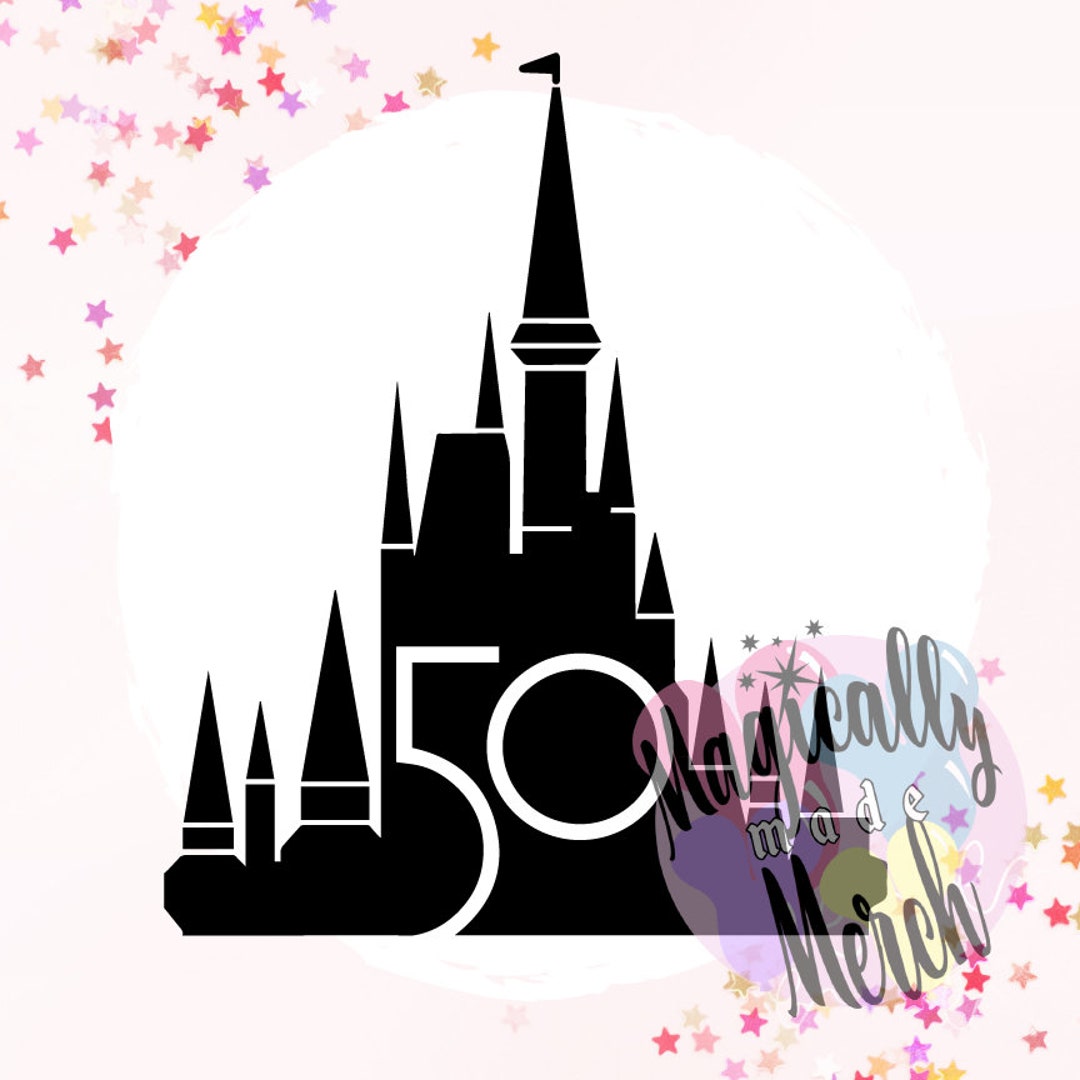WDW 50th Anniversary Castle SVG Great for Cricut - Etsy