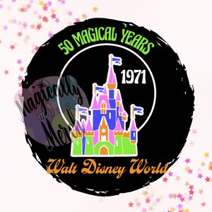 50th Anniversary Castle WDW Inspired SVG - świetny dla Cricut! VINTAGE