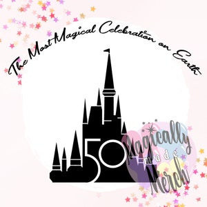 Castillo mágico del 50.° aniversario de WDW SVG: ideal para Cricut