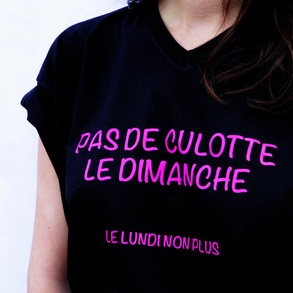 TEE SHIRT pas de culotte le dimanche Etsy France