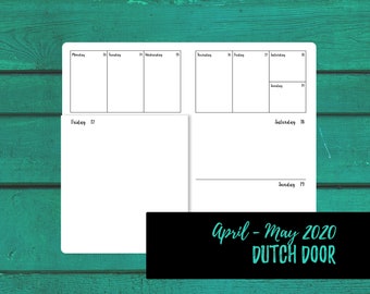 Sunday Start 2020 Travelers Notebook Calendar Insert Bundle