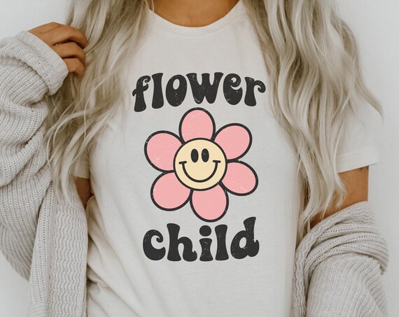 Flower Child png for Sublimation Good Vibes PNG Design for Sublimation, Hippie Kids Sublimation, Daisy png, Retro png, groovy png, 300 dpi