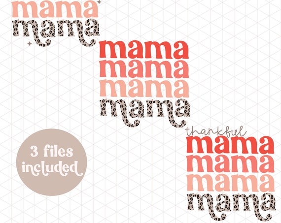 Thankful Mama Stacked PNG Print File for Sublimation Or Print, Fall Sublimation, 300 dpi, Thanksgiving png Print, Fall png, Leopard Mama PNG