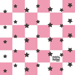Retro Star Checker Seamless File Halloween Checker Seamless Pattern for Commercial Use Checkered Halloween Pumpkin Surface Pattern