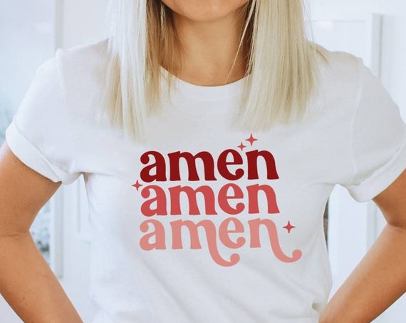 Amen Stacked PNG for Sublimation Jesus png Christian png mama png Summer png Design Downloads DTG Prints 300 dpi Transparent Backgrounds