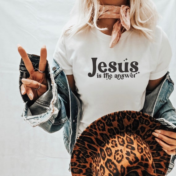 Jesus is the Answer for Sublimation Jesus png Christian png Mama png Fall png Design Downloads DTG Prints 300 dpi Transparent Backgrounds