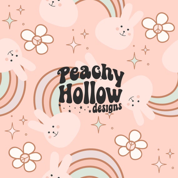 Easter Seamless Pattern Spring Bunny Repeat Patterns for Fabric and Sublimation