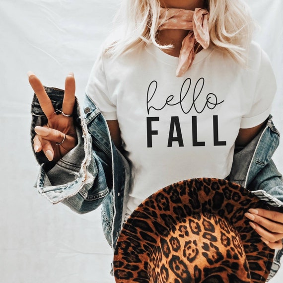 Hello Fall PNG Sublimation Leopard Sublimation Designs clipart png Fall Design Downloads DTG Prints - PNG Transparent