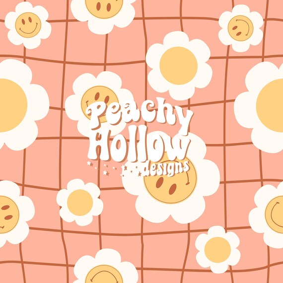 Retro Seamless Daisy Pattern Spring Repeating Patterns for Fabric Sublimation