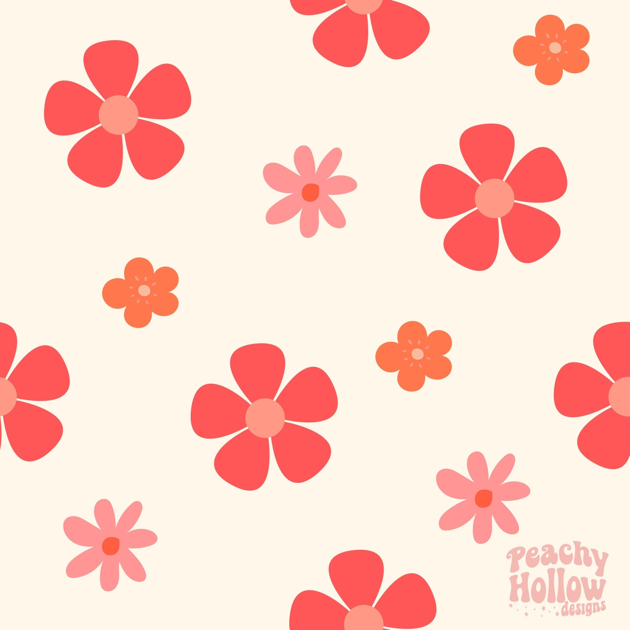 Vw Pattern Png Seamless Hippie Daisy Pattern Background Repeating Patterns Sublimation ...