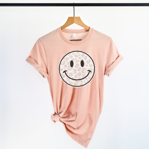 Smiley Face png Design for Sublimation, Sublimation Designs, Retro, Leopard Smiley Face png, Happy Face PNG, 300 dpi, Commercial Use