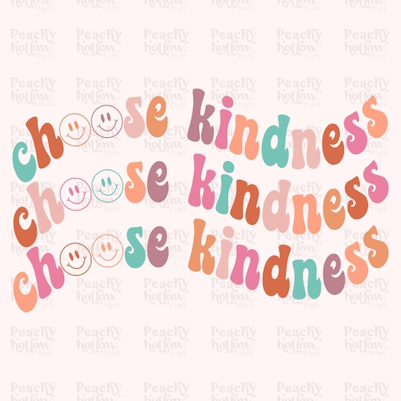 Choose Kindness png for Sublimation Smiley Face png Retro png, Choose Happy png, Be a Kind Human Design Summer svg