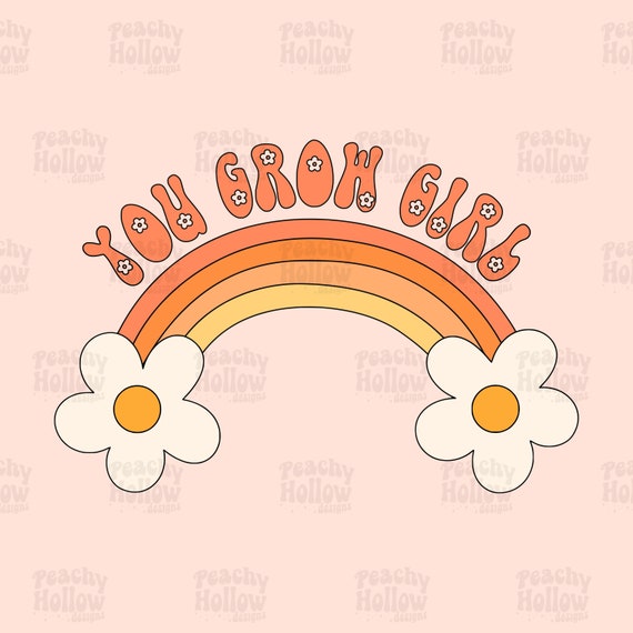 You Grow Girl png for Sublimation Retro png Design Summer png Smiley png Designs For Sublimation