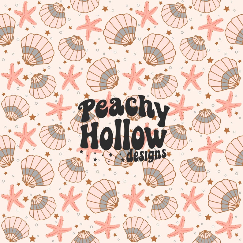 Seamless Summer Pattern File Seamless Beach Shell Seamless Summer Boho ...