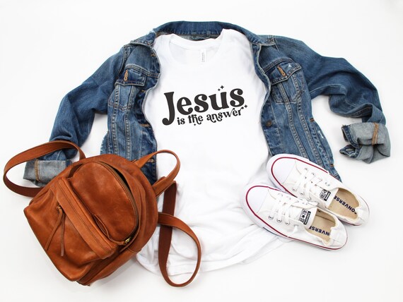 Jesus is the Answer for Sublimation Jesus png Christian png Mama png Fall png Design Downloads DTG Prints 300 dpi Transparent Backgrounds