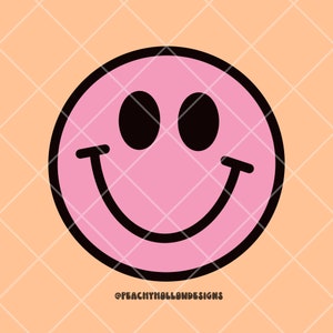 5 Smiley Face png Designs for Sublimation, Sublimation Designs, Retro, Happy Face png, Smiley Face PNG, 300 dpi, Commercial Use