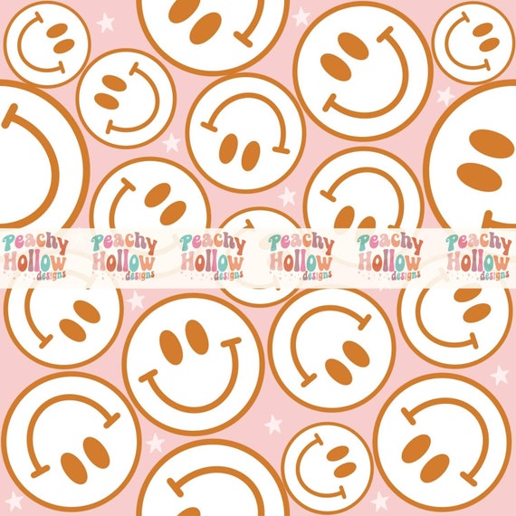 Seamless Smiley Face Pattern Background Paper Repeating Patterns Sublimation Seamless Retro Happy Face Patterns Summer Fabric Designs