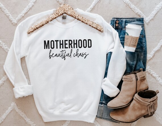Motherhood Beautiful Chaos PNG Print File for Sublimation Or Print, Mama Sublimation Designs, Trendy Mom png, 300 dpi, Commercial Use