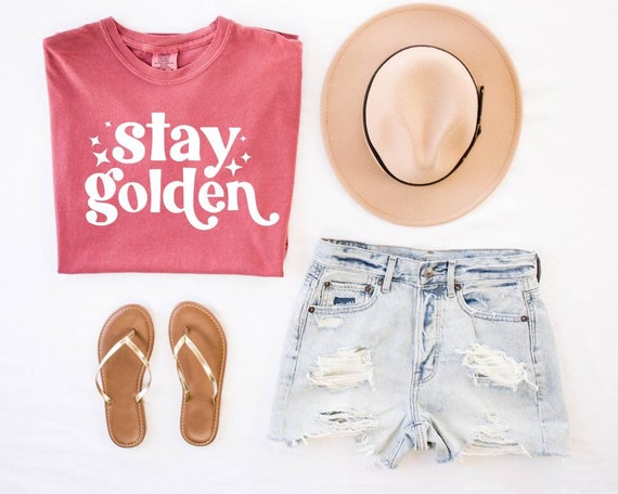 Stay Golden png Sublimation Design Boho Retro Design Downloads DTG Prints 300 dpi - PNG Transparent
